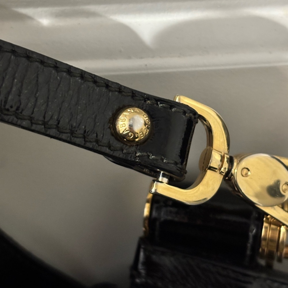 Dolce & Gabbana Black Patent Leather Top Handle Bag - Picture 10 of 16